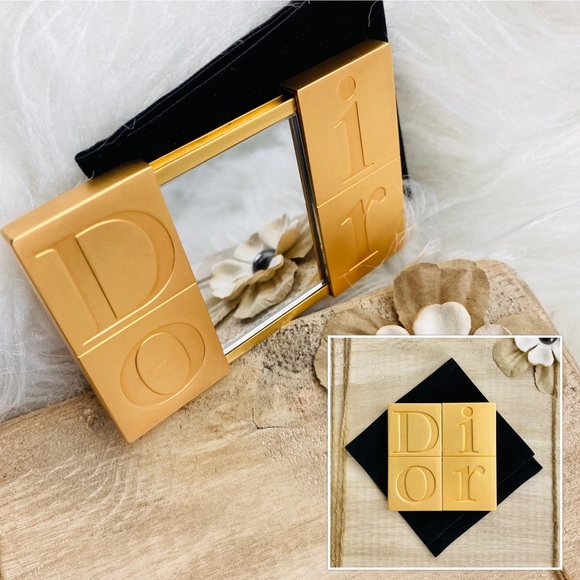 Dior Accessories - Christian Dior Vintage Gold Compact Mirror